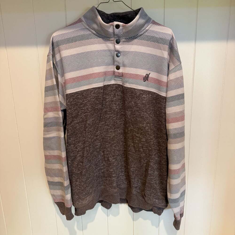 Hooey Men's Charcoal and Serape Stevie Pullover